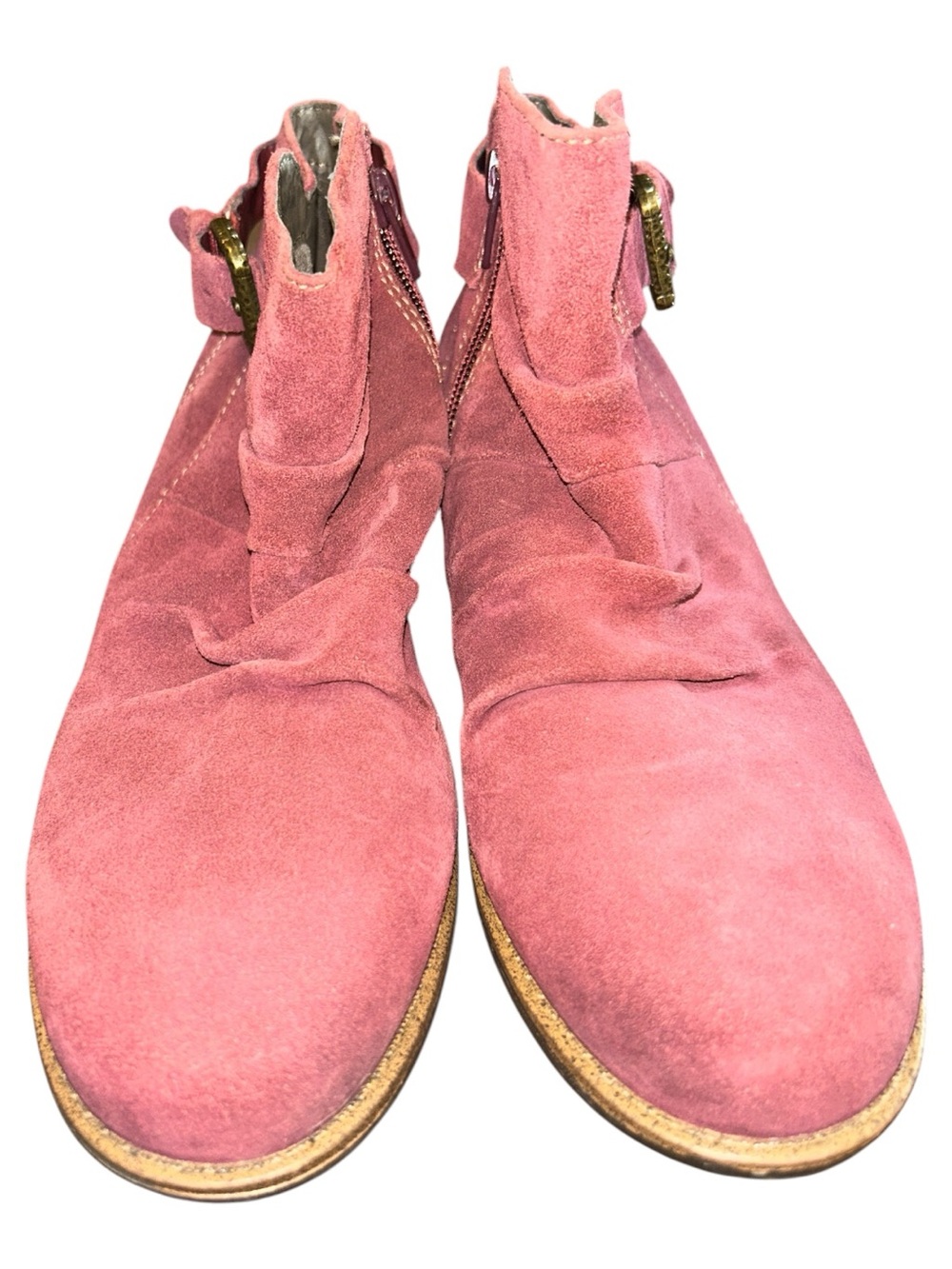 Earth Avani Billings Merlot Suede Slouchy Ankle Boots Booties 8.5 Wide